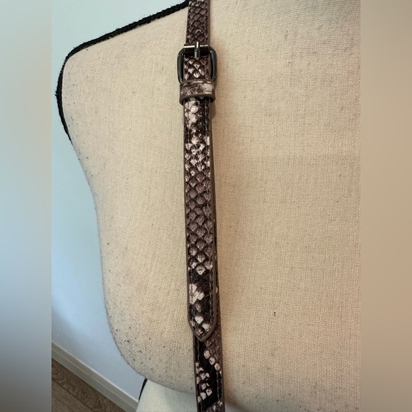 Boscha Snake Print  Cross Body Purse Bag Chain Strap - Picture 2 of 9